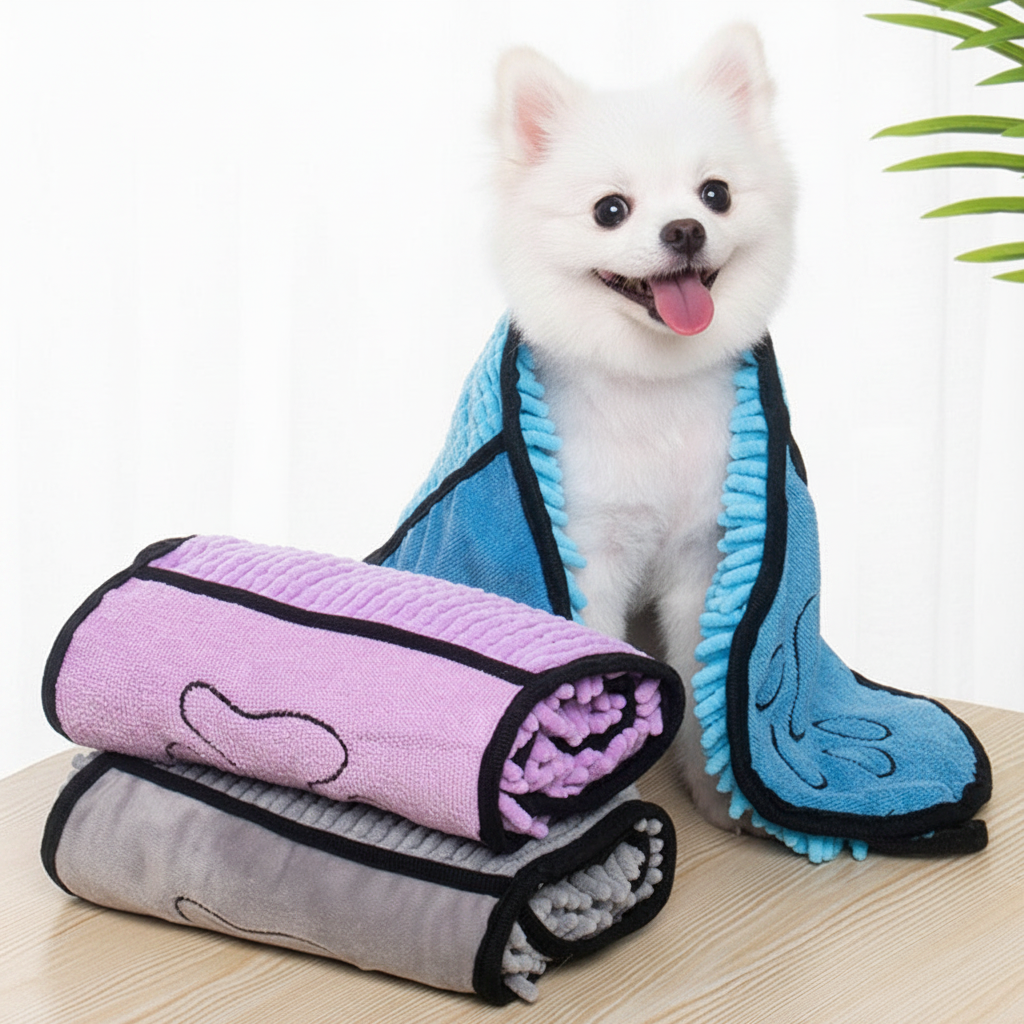 Dogs Cats Towels Super Absorbent Dog Bathrobe Microfiber Bath Towels Quick-Drying Cat Bath Towel For Pets Towel Dog Towels Pet Products